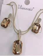 Show details for Unusual Work Gold Plated 2 Piece Jewelry Set with Worldwide Shipping